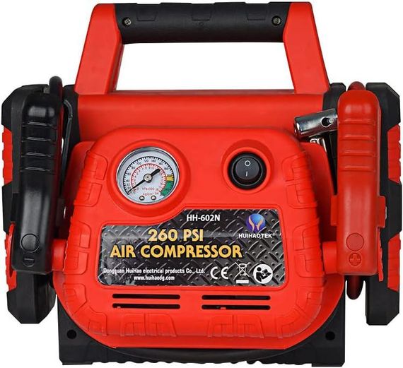 Автомобільний пусковий блок живлення з повітряним компресором, надбезпечний олив'яно-кислотний акумулятор 9