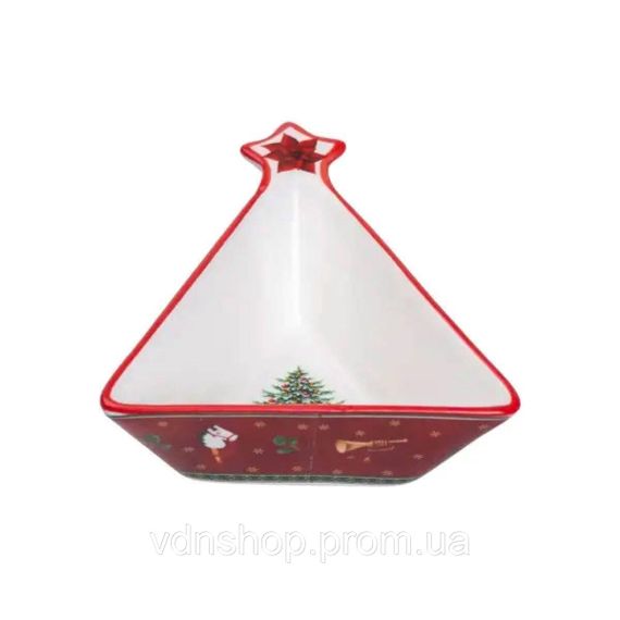 Салатниця у формі ялинки 14.5×12 см новорічна HP-SD-3 | Зображення 5