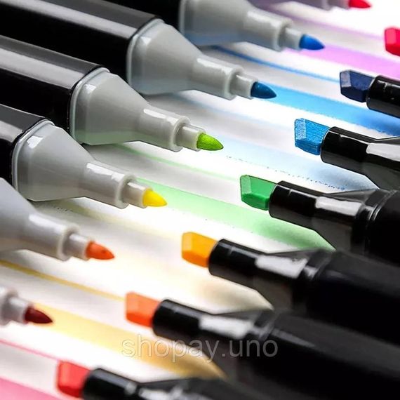 Большой набор двусторонних маркеров, 204 шт. Художественные маркеры для рисования и скетчинга на бумаге Sketch Marker Touch Raven | Зображення 3