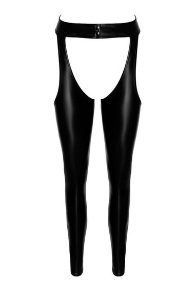 Легінси з відкритими стегнами Noir Handmade F323 Rebel wetlook chaps Чорні XL | Зображення 5