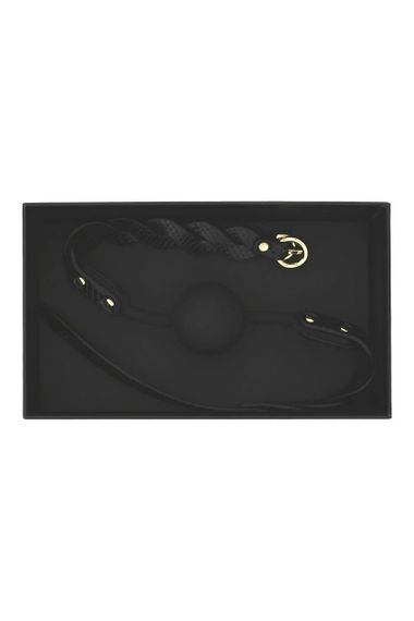 Кляп Guilty Pleasure Moonlight плетений, чорний, 55×4,1 см Sex Aura | Зображення 6