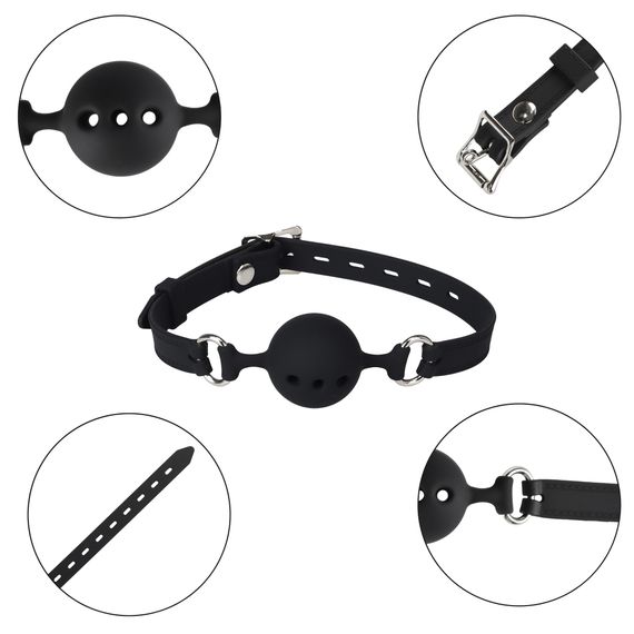 Кляп - Erospace Wild Play Mouth Gag With Silicone Ball C14 | Зображення 4