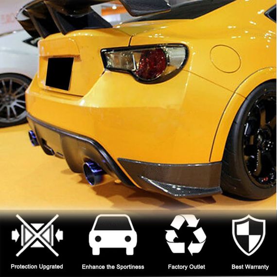 Накладки на задній бампер V2 (Карбон) для Subaru BRZ 2012-2021 рр | Зображення 2