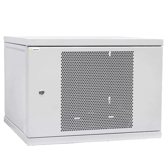IPCOM 9U 600x450 Шафа телекомунікаційна двері перф (сірий) - Серверні шафи