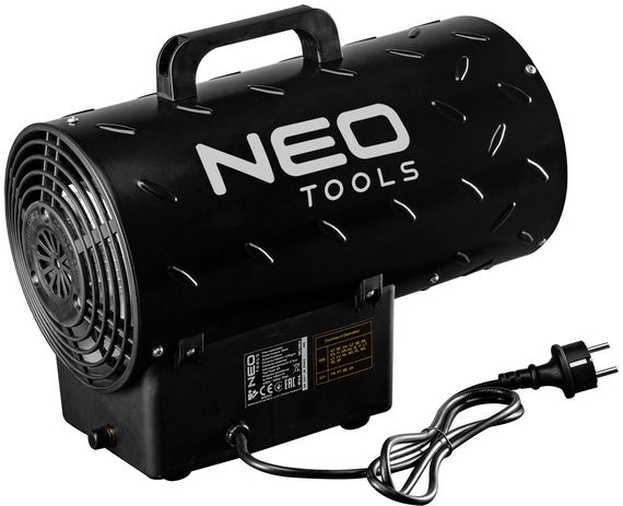 Теплова гармата Neo Tools газова, 30кВт, 300м кв., 1000м куб./год, чорний (90-084) | Зображення 2