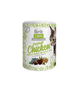 Ласощі для котів Brit Care Cat Snack Superfruits Chicken, курка, обліпиха та лохина 100г