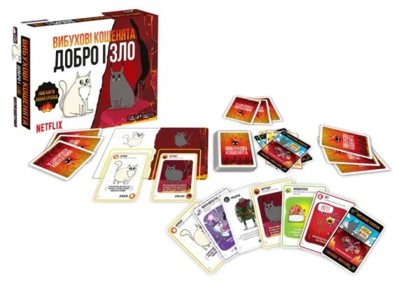 Настольная игра Взрывные котята: Добро и Зло (Exploding Kittens: Good Vs Evil) укр. | Зображення 1