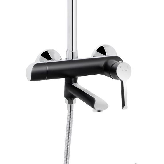 Душова система універсальна Qtap Grand на три споживача (з виливом) QTGRABCR1004 Chrome/Black | Зображення 2