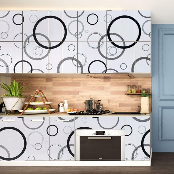 Самоклеющаяся пленка серебряные круги 0,45х10м SW-00001201 | Зображення 4