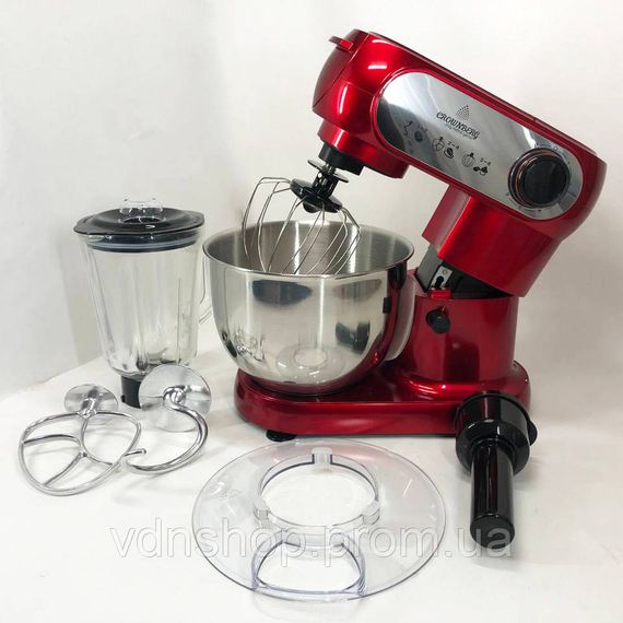 Кухонний комбайн 3 в 1 Crownberg CB-3404 Тістоміс-М'ясорубка-Блендер (2200 Вт) VP-96 | Зображення 7