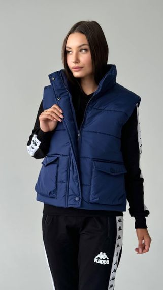 Жіноча жилетка темно-синя | Зображення 2