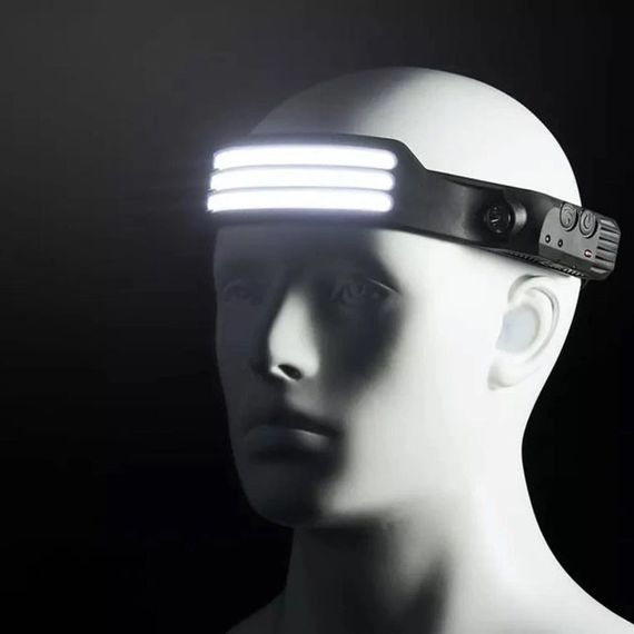 Фонарь налобный лента BL-W689-LM+3COB, широкий угол обзора, сверхлегкий Аккумуляторный фонарик ZF-642 на | Зображення 6