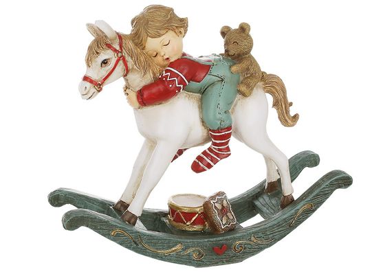 Інтер'єрна статуетка з полістоуну Vintage Toy: Конячка-гойдалка Midi, 19х16.5 см