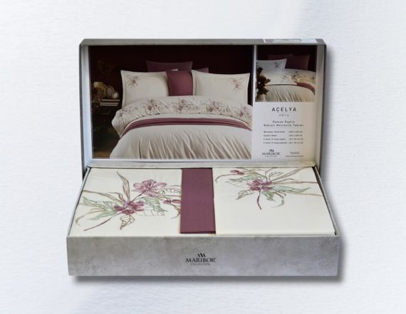 Постельное белье Maribor Elegance Poplin 200 х 220 см Acelya Ekru | Зображення 4