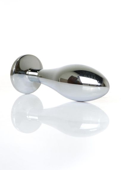 Анальна пробка Boys of Toys Jewellery Silver Plug Рожевий M-2,8 см | Зображення 3