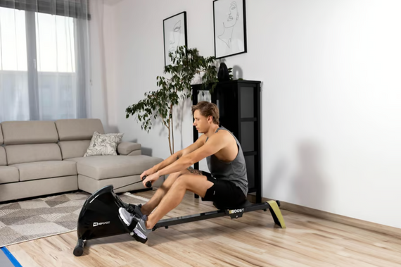 Гребний тренажер Hop-Sport HS-030R Boost золотистий | Зображення 4