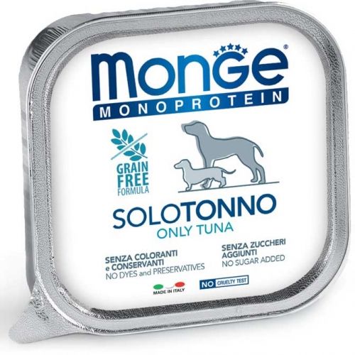 Корм Monge Monoprotein Dog Solo Tonno вологий з тунцем для дорослих собак 150 гр