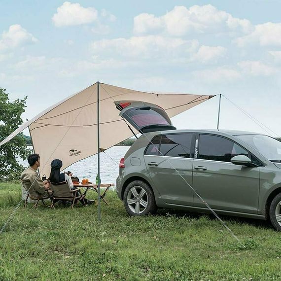 Тент для кемпінгу Naturehike Car Rear Canopy NH21TM001, 590*340 см, золотий (з трьома стійками) | Зображення 4