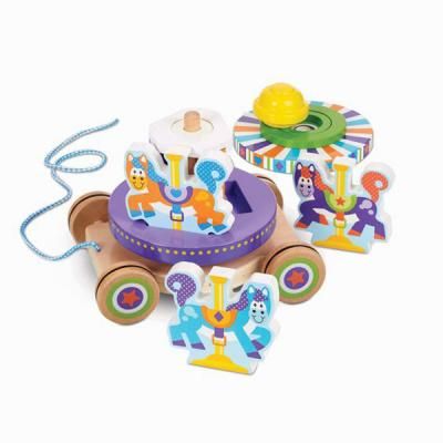 Розвиваюча іграшка Melissa&amp;Doug Перша дерев&apos;яна іграшка Карусель (MD13616) | Зображення 1