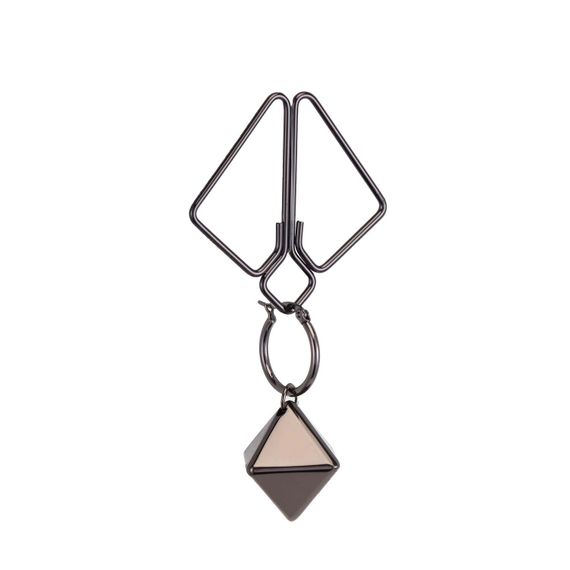 Затискачі для сосків з важкою підвіскою LOCKINK Nipple Clamps with Heavy Pendant, сріблясті | Зображення 2