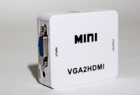 Переходник VGA на HDMI конвертер для ПК, ноутбука, видео регистратора адаптер преобразователь с аудио и внешним питанием HDMI - VGA VGA2HDMI(4272)