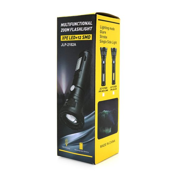 Фонарик ручной LATERNA JPL-2182A, 5W CREE Q5 + COB, Zoom, 2 + 1 режим | Зображення 4