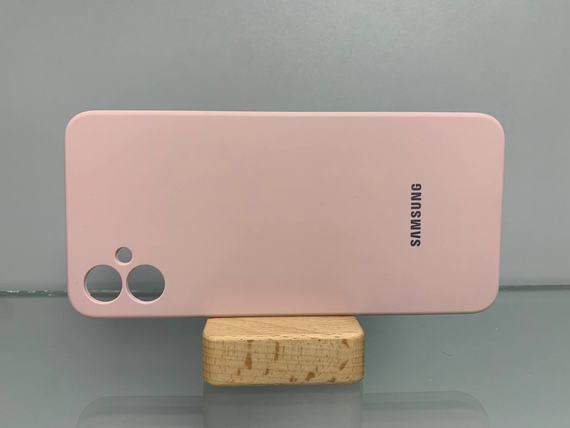 Samsung A05 Протиударний чохол з логотипом софт тач рожевий