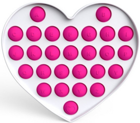 Сенсорна іграшка Pop It поп іт великий антистрес сімпл дімпл Simple Dimple райдужний Серце 1