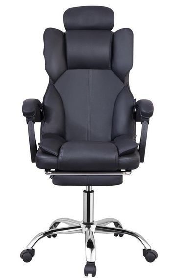 Кресло офисное на колесах Bonro B-058 черное с подставкой для ног 42401152 | Зображення 1