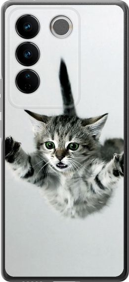 Чехол на Vivo S16 Pro Летящий котёнок "2322u-3123-17620"