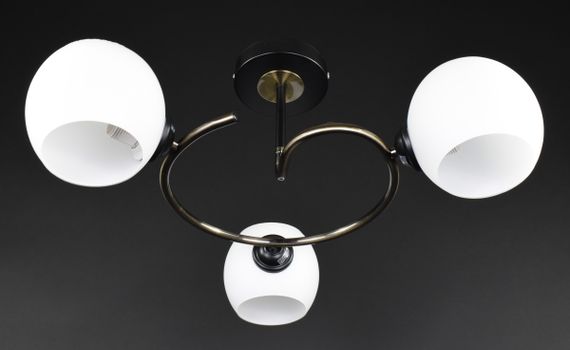 Люстра стельова на 3 лампочки 27422 Бронза 26х56х56 см. | Зображення 3