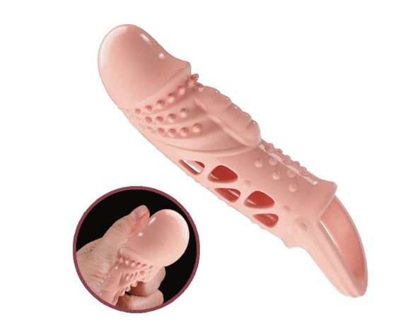 Подовжувальна насадка з вібростимуляцією (на 2,5 см) PRETTY LOVE — PENIS SLEEVE Cecelia Sex Aura | Зображення 4