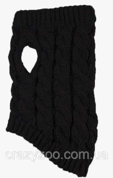 Светр для собак та котів EcoToys Black M чорний A: 25 см B: 36 см C: 27 см 6977 | Зображення 1