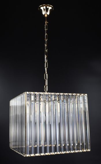 Люстра підвісна на 4 лампочки 26885 Золото 40-200х36х36 см. | Зображення 2