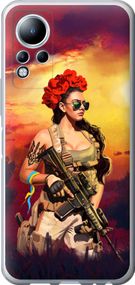 Чехол на Infinix Note 11 Украинка с оружием "5316u-2754-17620"