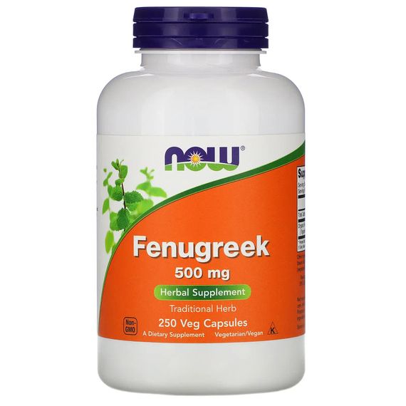 Пажитник NOW Foods Fenugreek 500 mg 250 Veg Caps