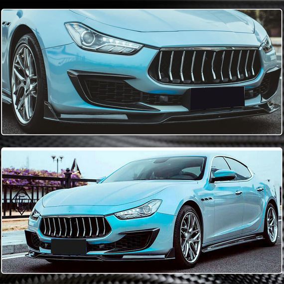 Накладки на передній бампер (для Base 2018-2020, Карбон) для Maserati Ghibli рр | Зображення 4