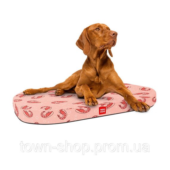 Лежанка для собак WAUDOG Relax, рисунок "Креветка", со сменным чехлом, L, Ш 100 см, Дл 70 см | Зображення 2