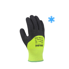Рукавички 4566 утеплені трикотаж латексне покриття 3/4 облив р.10(XL) зелений ДКГ