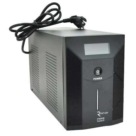 Ritar RTM2000 (1200W) Proxima-D LCD, AVR, 2st, 3xSCHUKO socket, 4x12V7,5Ah Джерела безперебійного живлення - ДБЖ