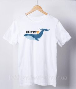 Футболка жіноча із принтом "CRYPTO" біла