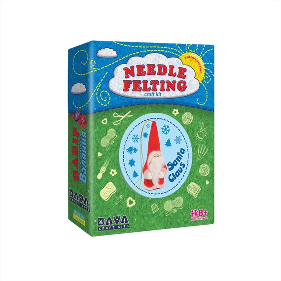 Детский набор творчества Валяние "Санта Клаус" ВАЛ-006 натуральная шерсть