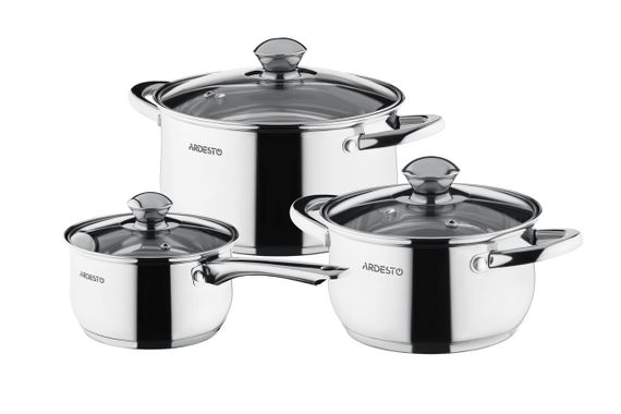 Набор посуды Ardesto Gemini Gourmet Varese, 6 пред.,  нержавеющая сталь (AR1906PS)