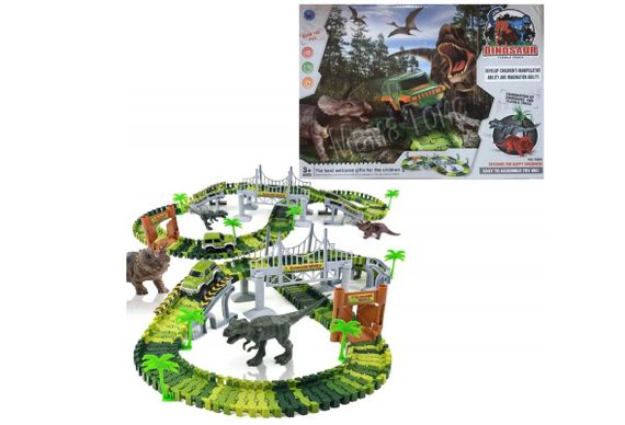 Гнучкий автомобільний трек із динозаврами Dinosaur 192 | Зображення 3