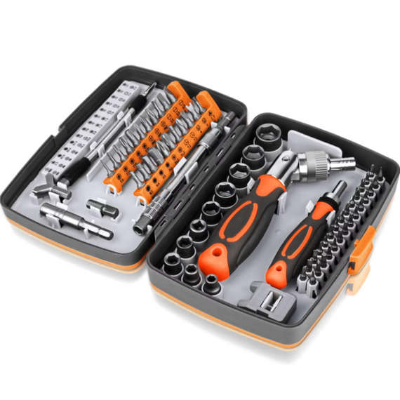 Набір викруток багатофункціональний 68 в 1 Torx RATCHET з тріскачкою, багатофункційний ручний інструмент | Зображення 1