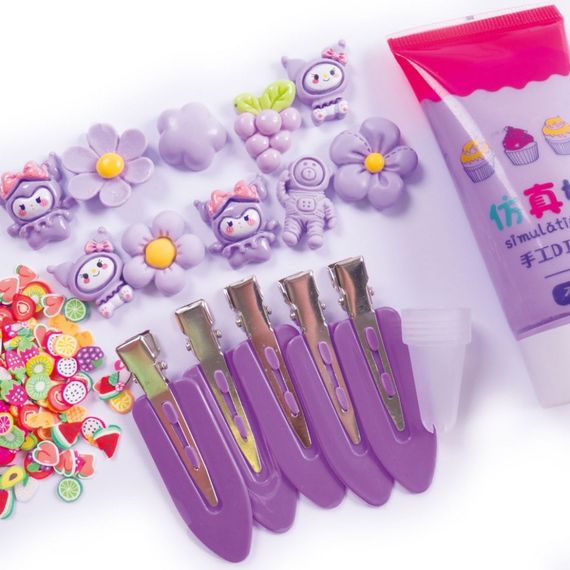 Дитячий набір для творчості "Заколки своїми руками" VT4600-01 фіолетовий | Зображення 1