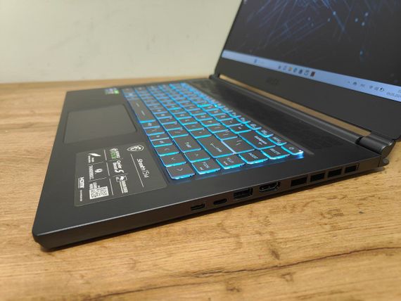 Игровой ноутбук MSI Stealth 15M A11UEKV / 15.6" (1920x1080) IPS / Intel Core i7-11375H (4 (8) ядра по 3.0 - 5.0 GHz) / 16 GB DDR4 / 512 GB SSD / nVidia GeForce RTX 3060, 6 GB GDDR6, 192-bit / WebCam / Windows 10 Home б/у | Зображення 6