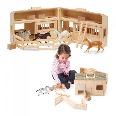 Ігровий набір Melissa&amp;Doug Дерев&apos;яна конюшня з конячками (MD3704) | Зображення 2