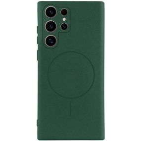 Чохол Silicone Cover Lakshmi Full Camera (AA) with MagFit для Samsung Galaxy S26 Ultra Зелений / Dark green