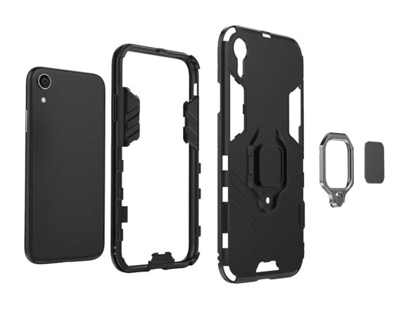 Чехол бампер Primolux Ring Armor для Apple iPhone Xr - Black | Зображення 4